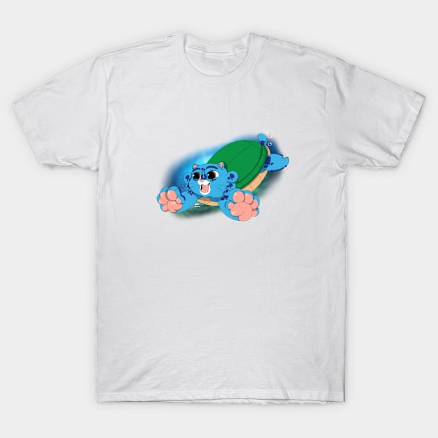 Big Toe Bean Turtlecat T-Shirt by ithoughtiwascrazy